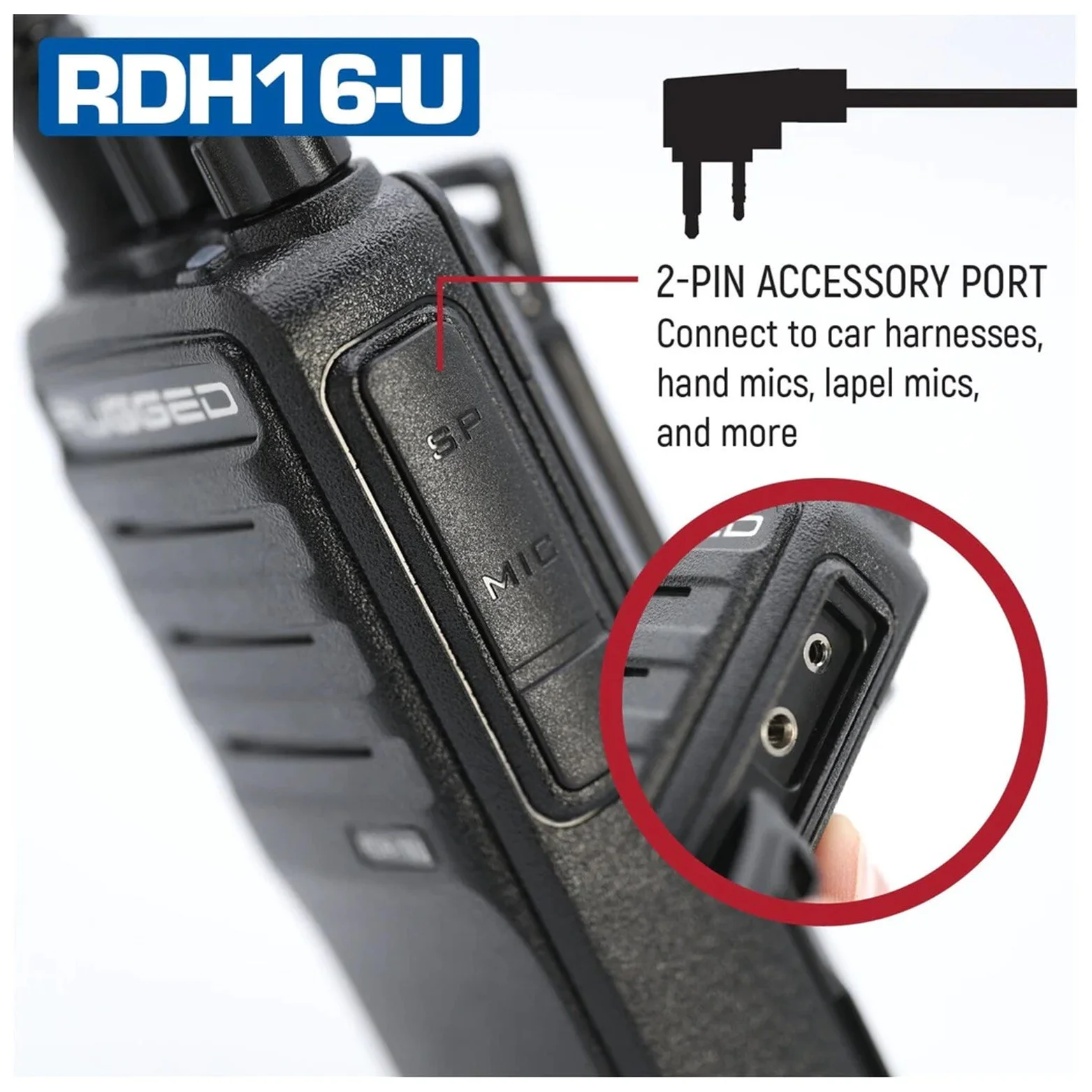 Rugged RDH16 UHF Business Band Handheld Radio - Digital and Analog